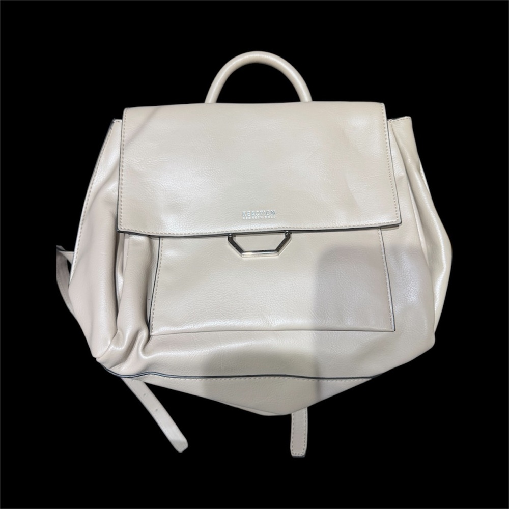 Kenneth Cole Reaction Taupe Leather Backpack